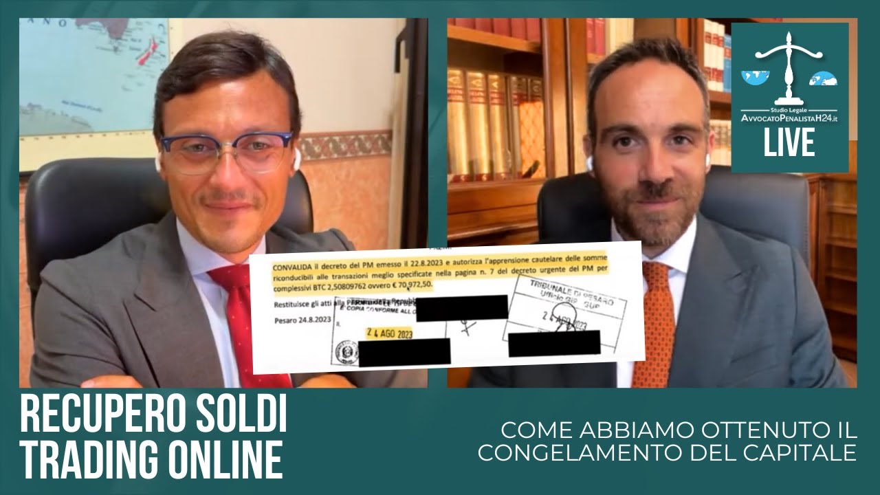 Recupero soldi trading online: come abbiamo ottenuto il congelamento del capitale