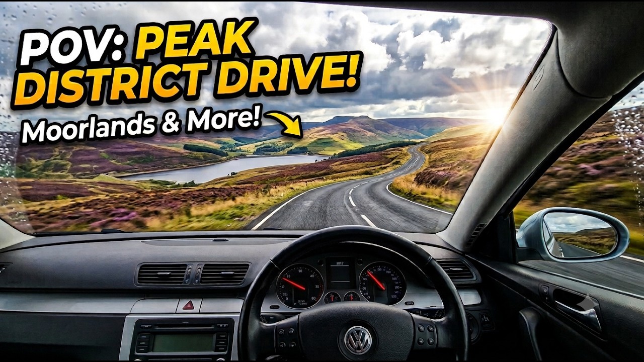 POV VW Passat B6 1.9 TDI Drive in the stunning Peak District