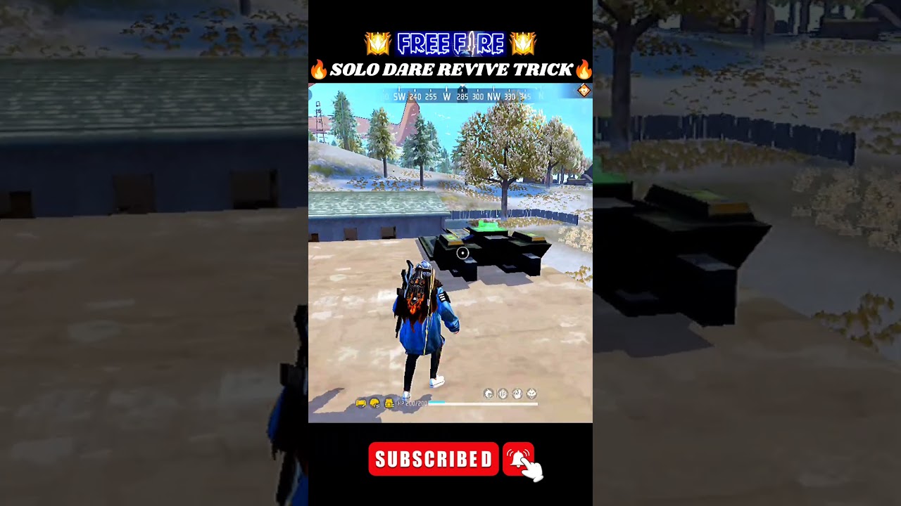 New Solo Dare Trick 🔥 Free Fire New Solo Dare Revive Trick 