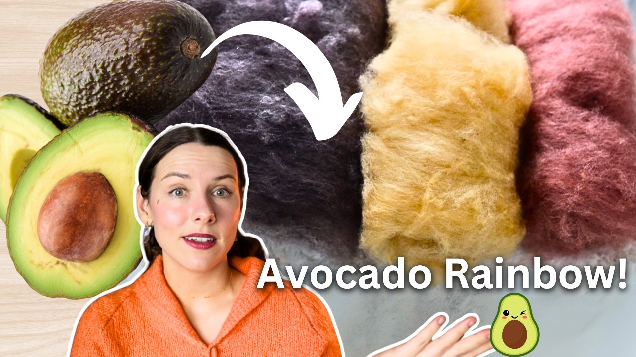 (accidental) Rainbow of Colors from Avocado Natural Dye! 🥑🐑 Sheep to Shawl