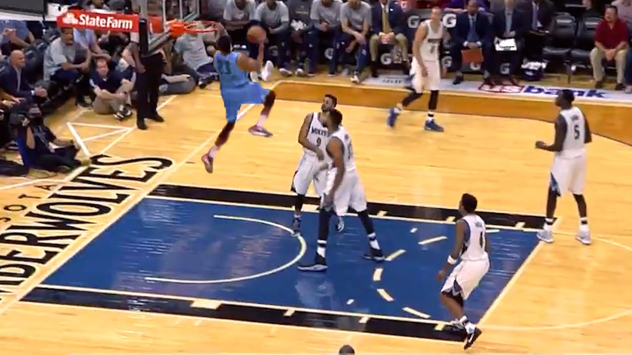 DJ Stephens dunks but they get increasingly more jaw dropping