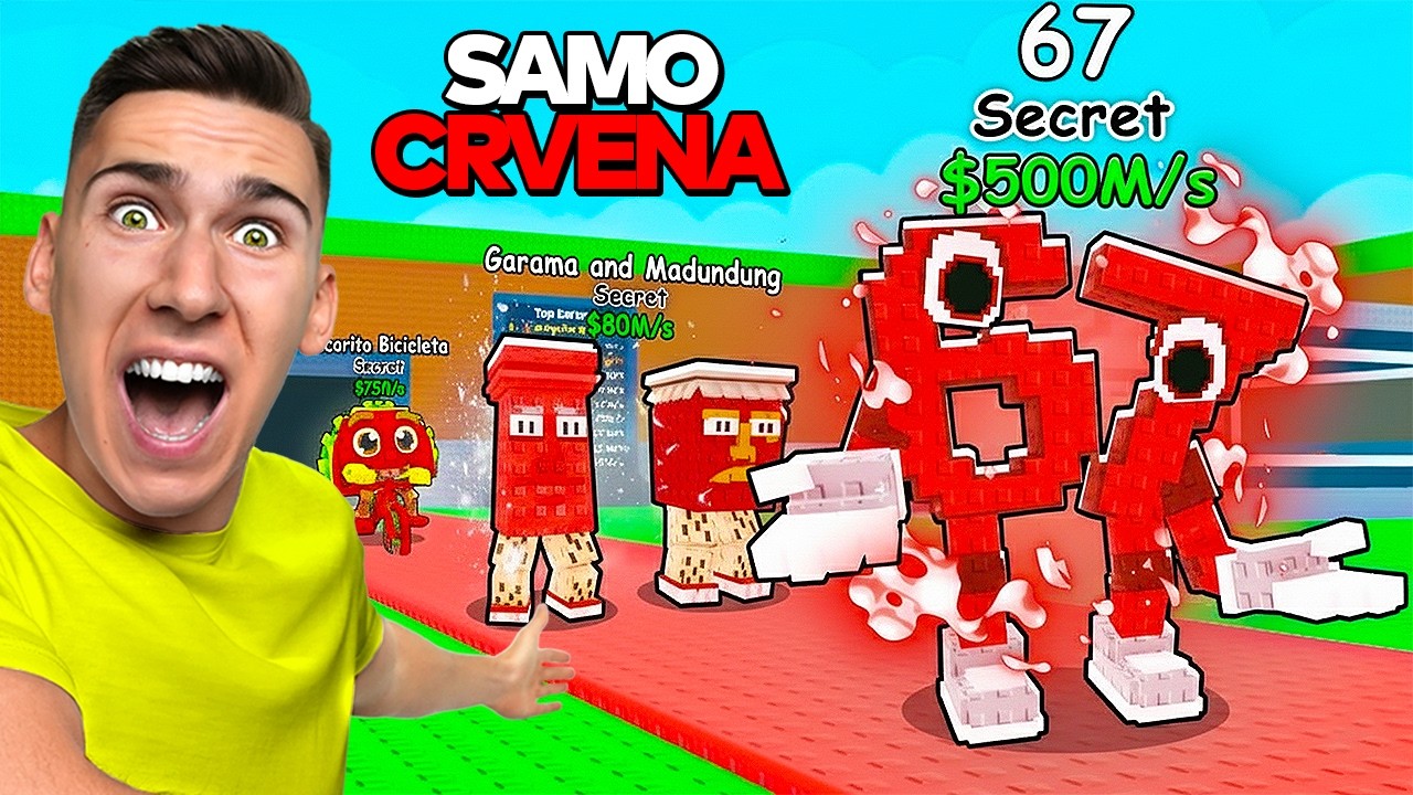 SAMO CRVENI BRAINROTOVI IZAZOV U STAEL A BRAINROT!