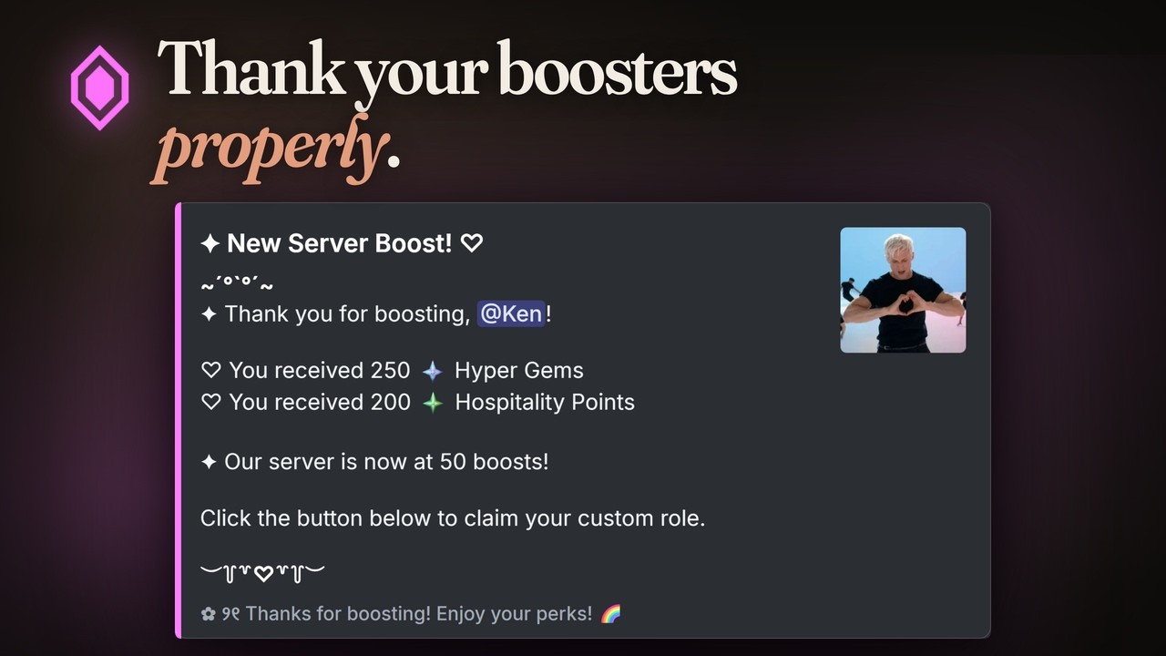 Discord Boost Message | Channel, Message & Custom Rewards (EASY)