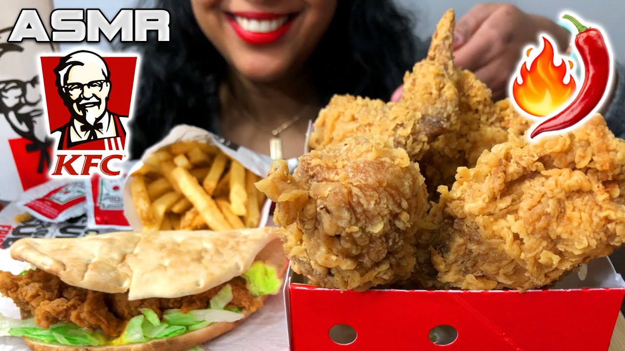 MOST POPULAR KFC FOOD ASMR MUKBANG | ASMR KFC SPICY FRIED CHICKEN | MUKBANG KFC | EATING No Talking