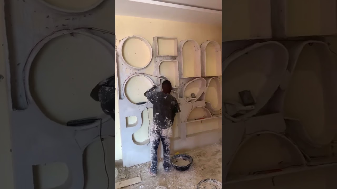 Wall design with pop materials #interiordesign #construction #skills #stuido #abuja #wuse #ikeja