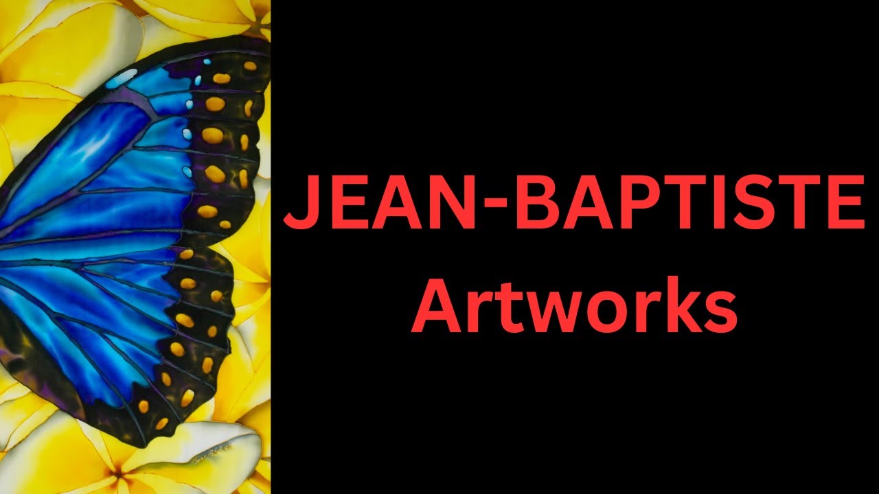 JEAN-BAPTISTE | Botanic Butterflies Painted on Silk | 1080P HD #batik #silkpainting #art #stlucia