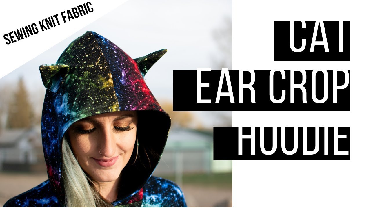 How To Make A Cat Ear Crop Hoodie - 3D Ear Tutorial