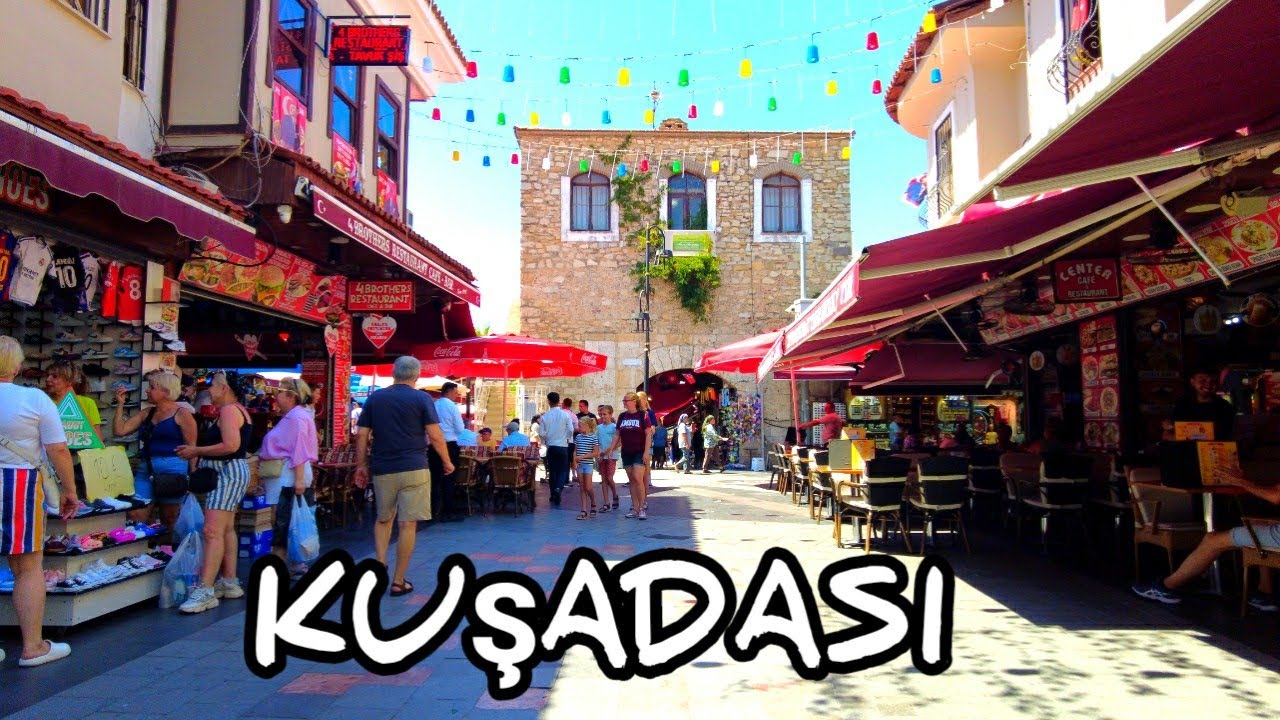 KUŞADASI CITY CENTER WALK | OLD TOWN BAZAAR and BAR STREET | July 2025 | 4k UHD 60fps
