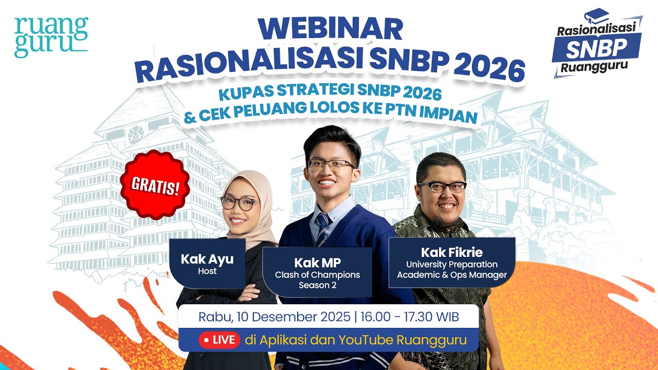 [GRATIS] Webinar Rasionalisasi SNBP 2026
