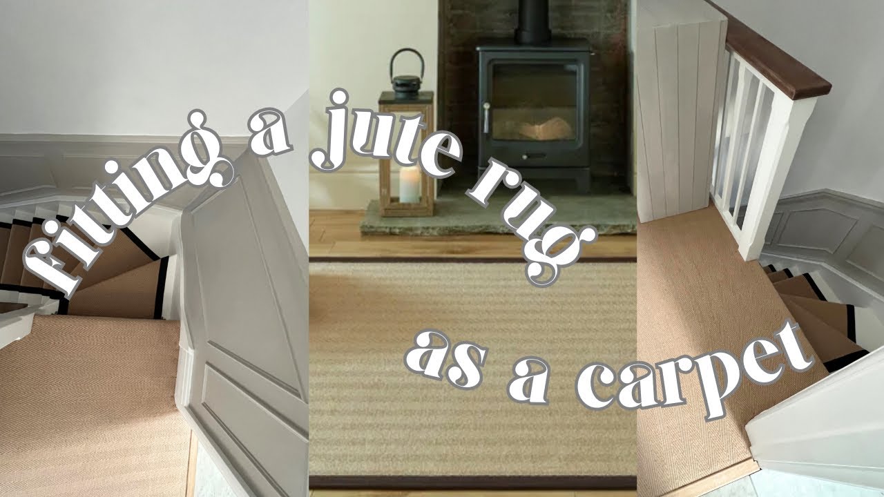 Fitting a jute rug as a carpet - budget DIY