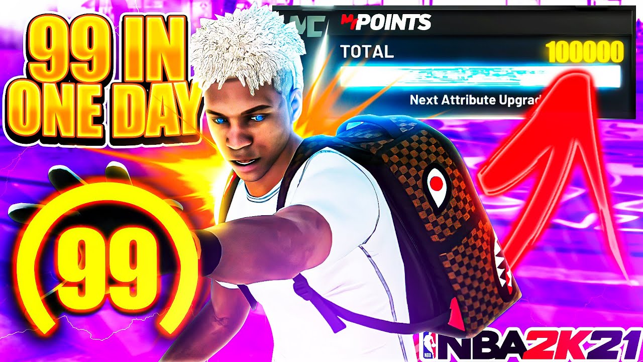 NBA2K21 HOW TO GET 99 OVERALL IN ONE DAY! 100k+XP PER GAME(NOT A GLITCH)
