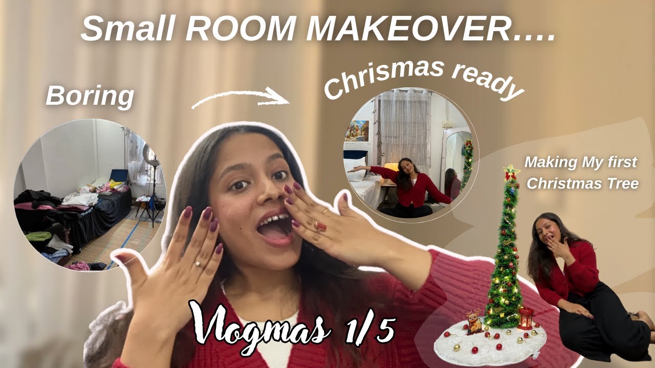 Room Makeover + DIY Christmas Tree 🎄 *vlogmas* ✨