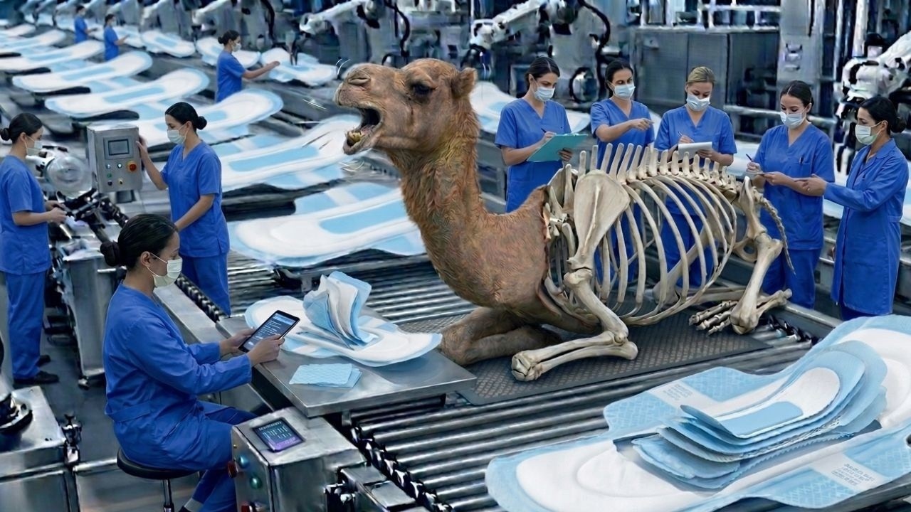 Inside an Advanced Camel Bone Factory | Sanitary Pad Manufacturing Explained | Full process