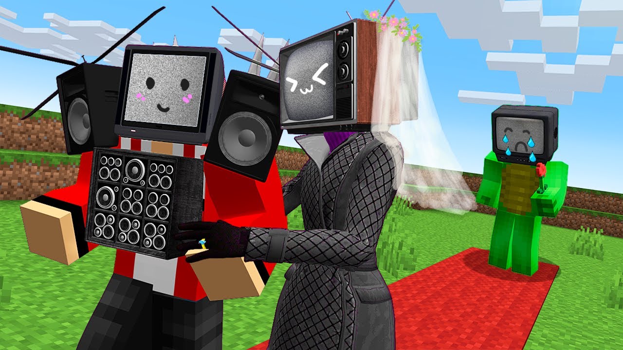 JJ MARRIED a TV WOMAN? MIKEY TV MAN LOST a FRIEND? in Minecraft - Maizen
