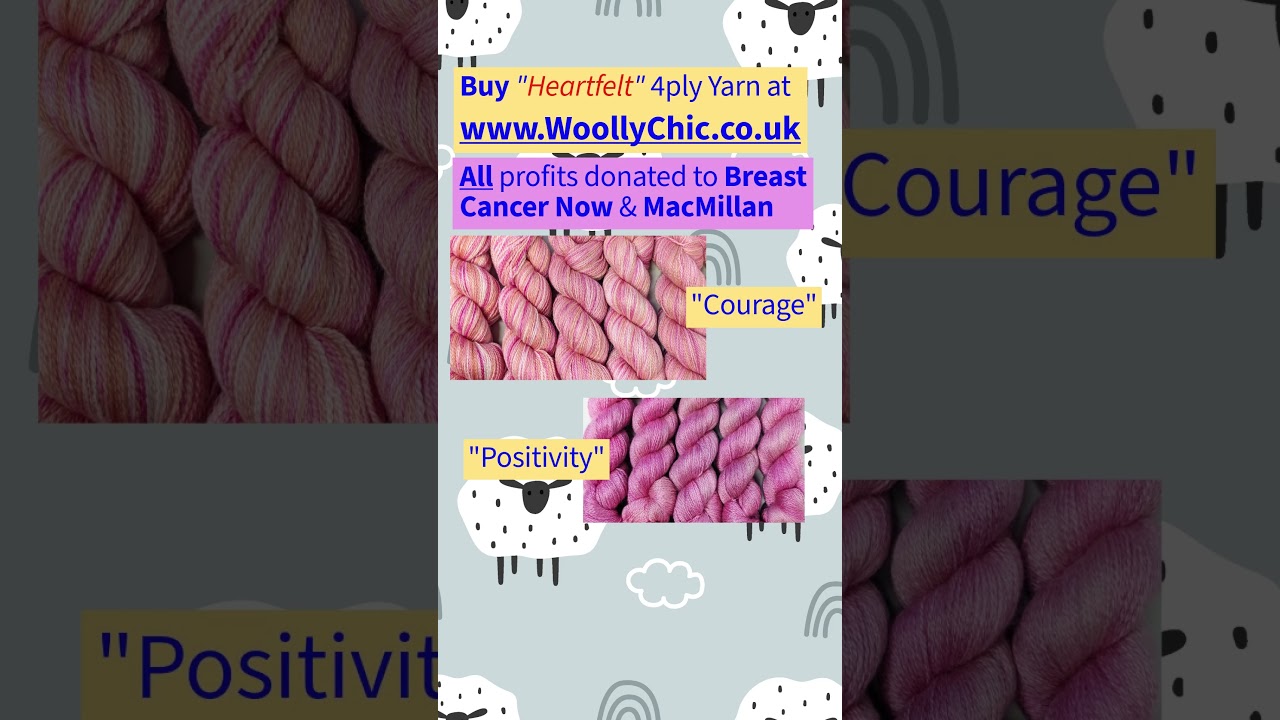 Heartfelt Hand-dyed yarn - Raising money for Breast Cancer Charities.