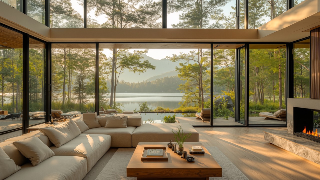 Morning Jazz Music In Tranquil Forest Ambience | Soothing Jazz Ambience For Relax, Work & Study