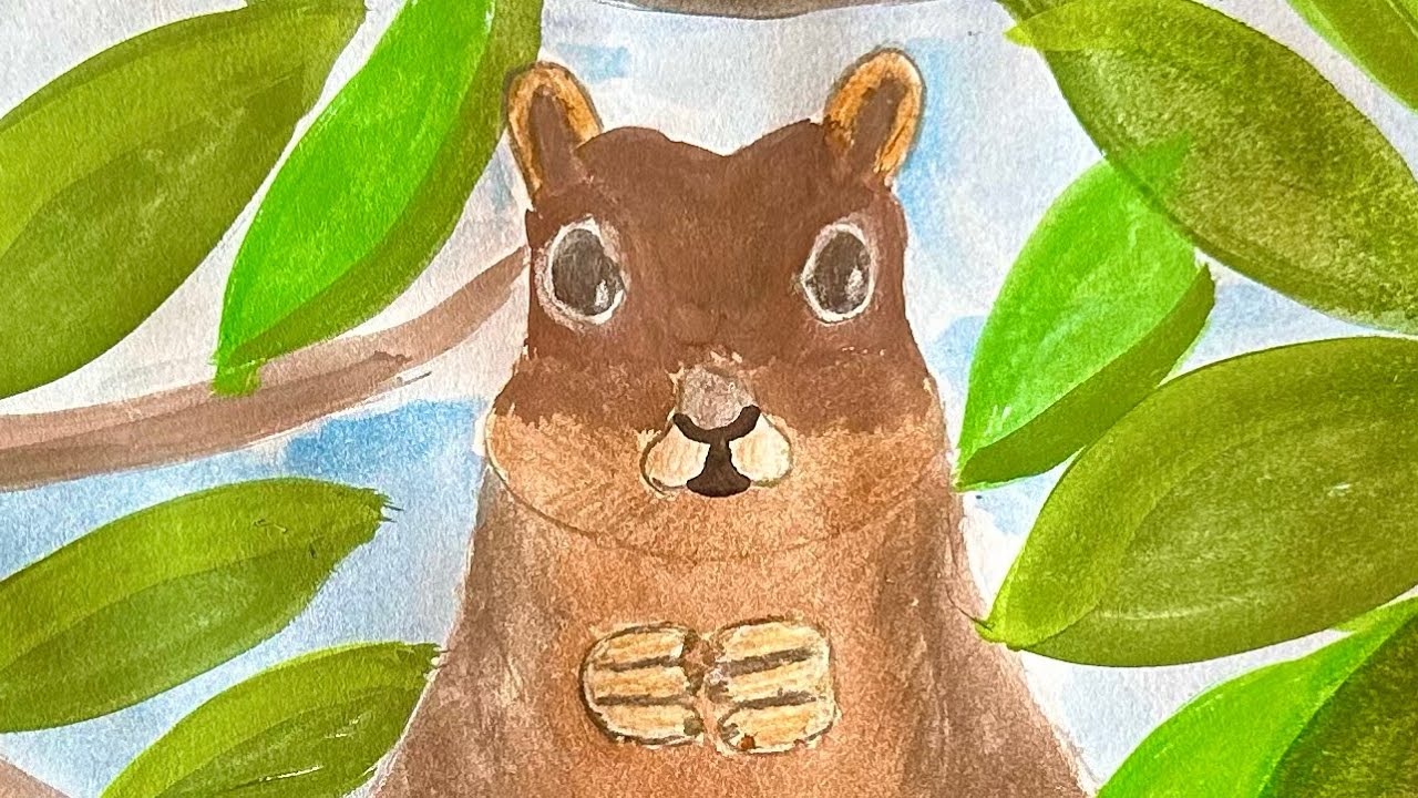 ¡Cómo dibujar una ardilla en un árbol en honor al Día de la Tierra y al Día del Árbo🌳🐿️