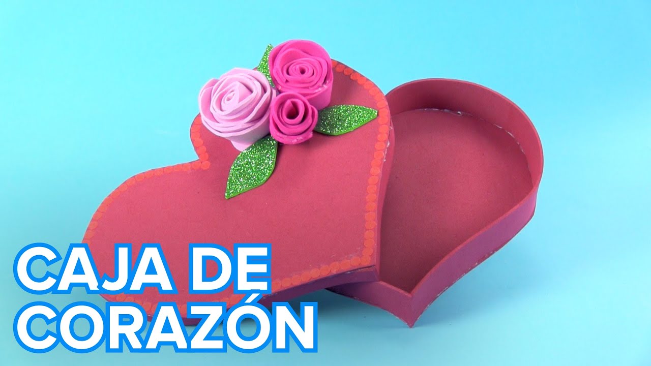 Cómo hacer una caja de corazón con goma eva | Día de la Madre