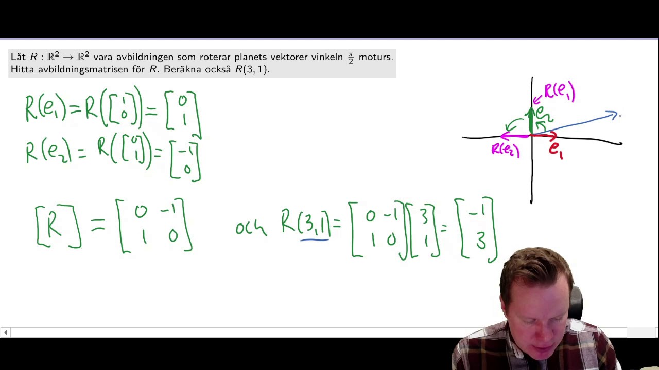 [Linalg:9] Avbildningsmatriser (Linjär algebra, föreläsning 9)