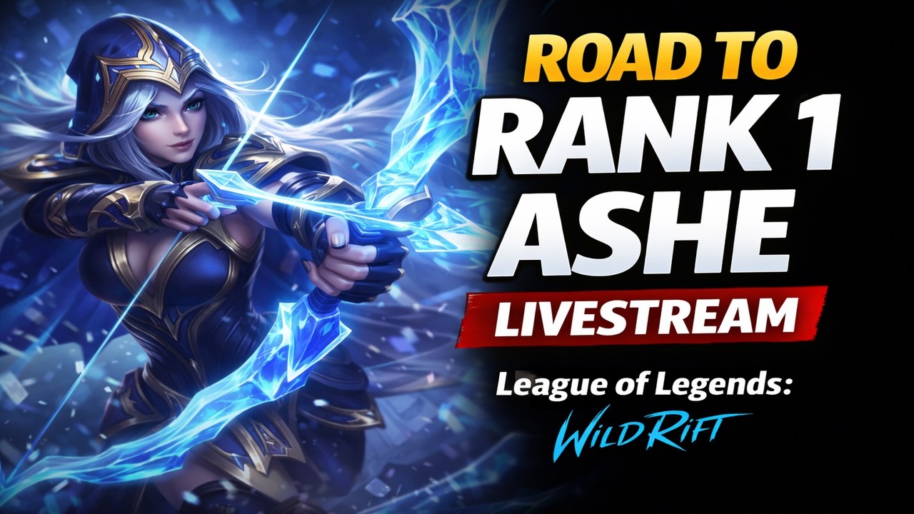 Road to Rank 1 with Ashe 🔥 Wild Rift Ranked - SOON TO BE MASTER!