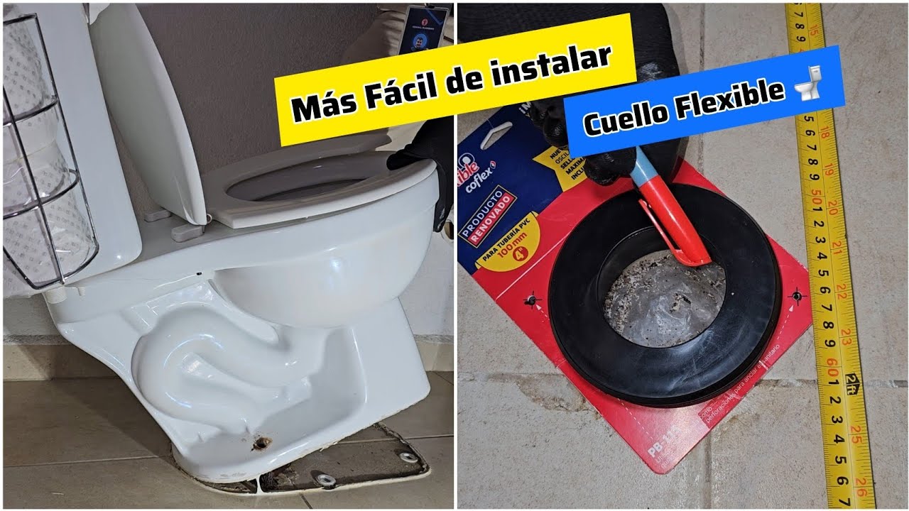 Como instalar un Sanitario con un cuello flexible Coflex