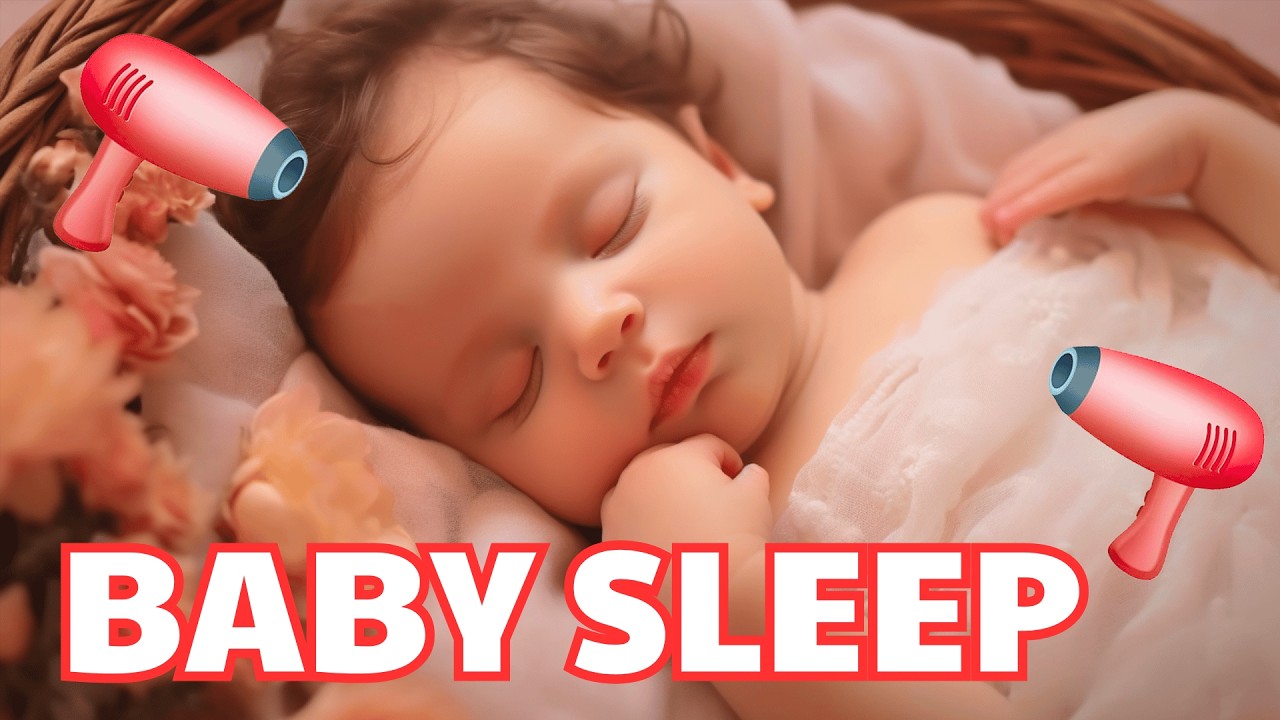 Baby White Noise with Hair Dryer | Calm Fussiness & Support Deep Sleep 🌙  10 Hours