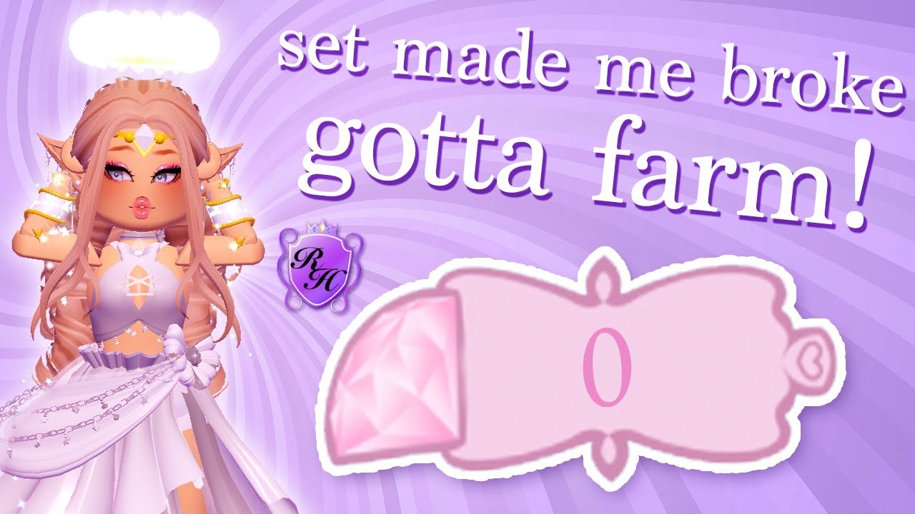 Farming Diamonds in Royale High Because The New Set Made Me Broke...