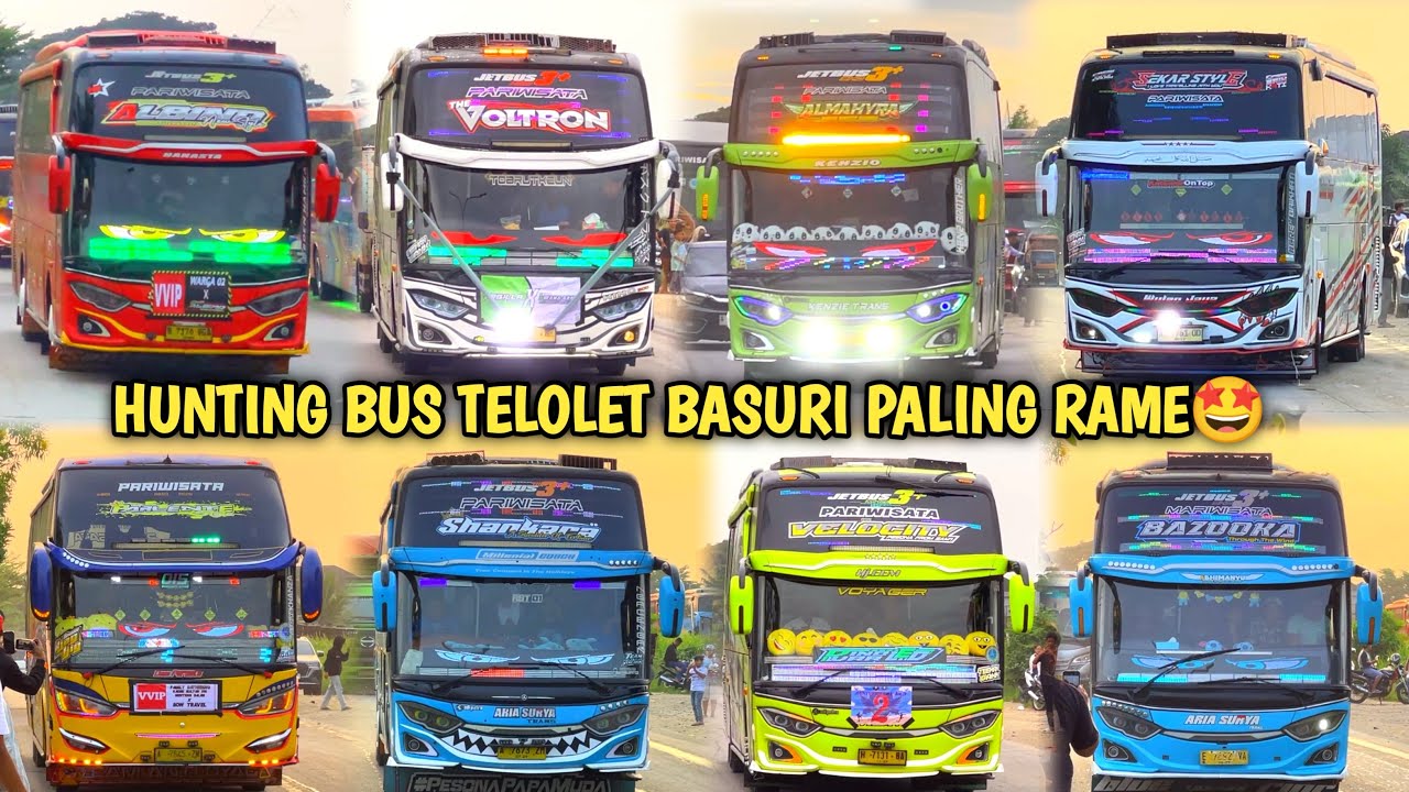 RAME FULL BUS TELOLET BASURI🥳 Hunting Bus Di Pusat Oleh Oleh CM7 Banten👏