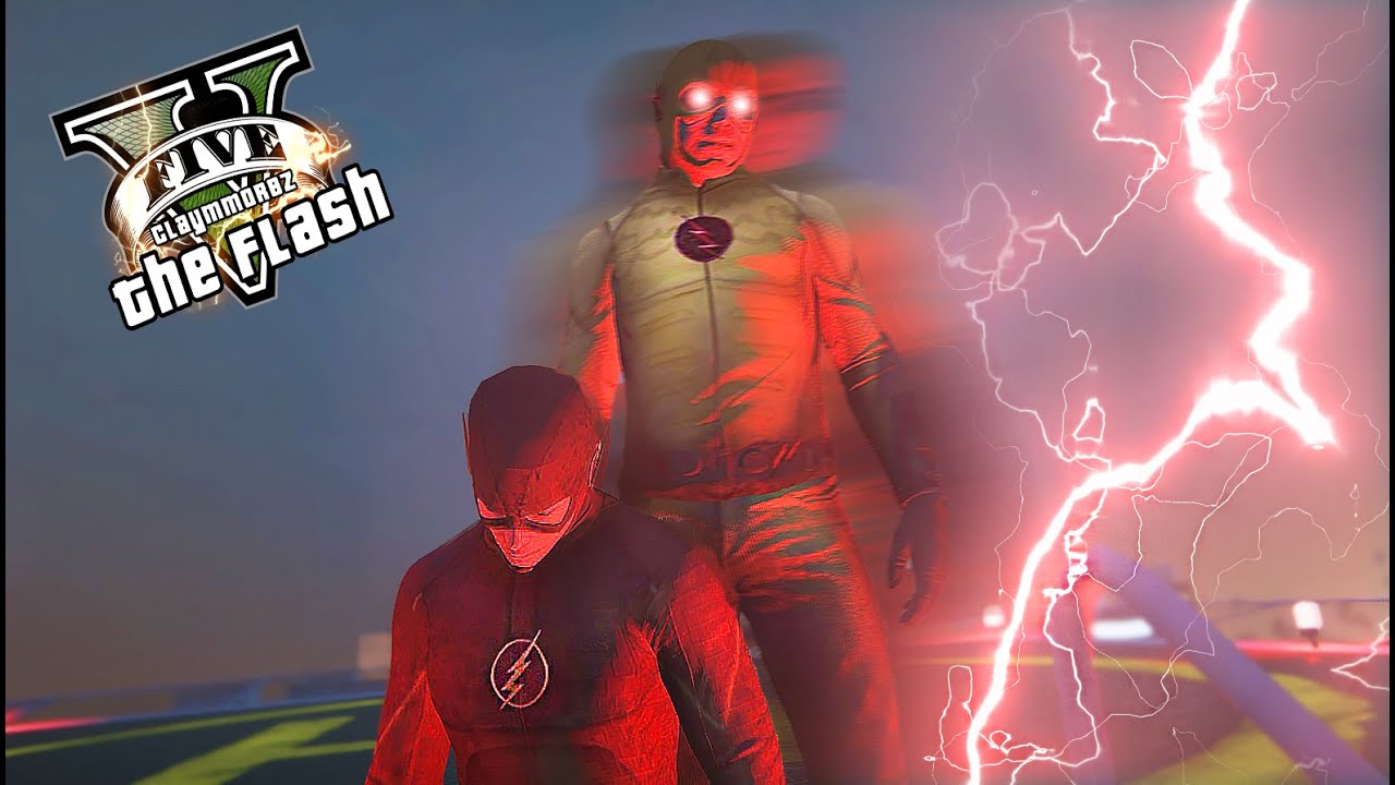 GTA 5 PC - The Flash VS Reverse Flash First Fight ! (Ultimate Flash Mod Gameplay)