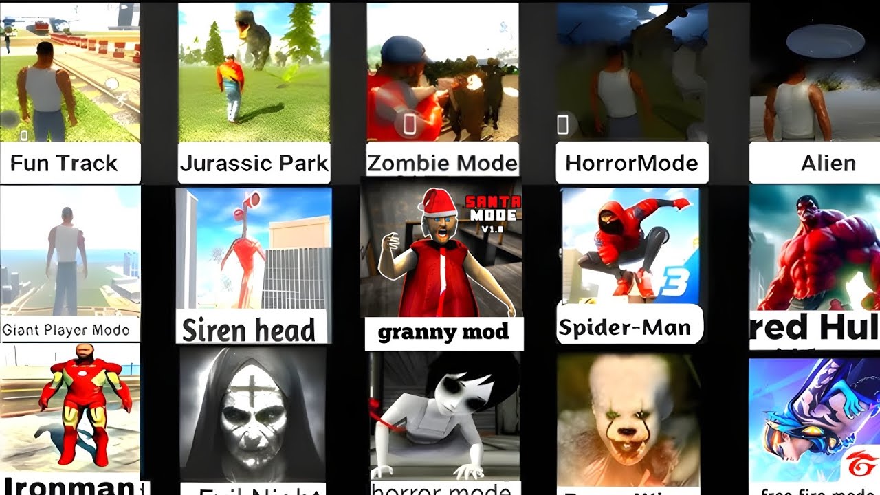 NEW UPDATE SCARY SANTA GRANNY😱 MODE INDIAN BIKES DRIVING 3d || Franklin New mode