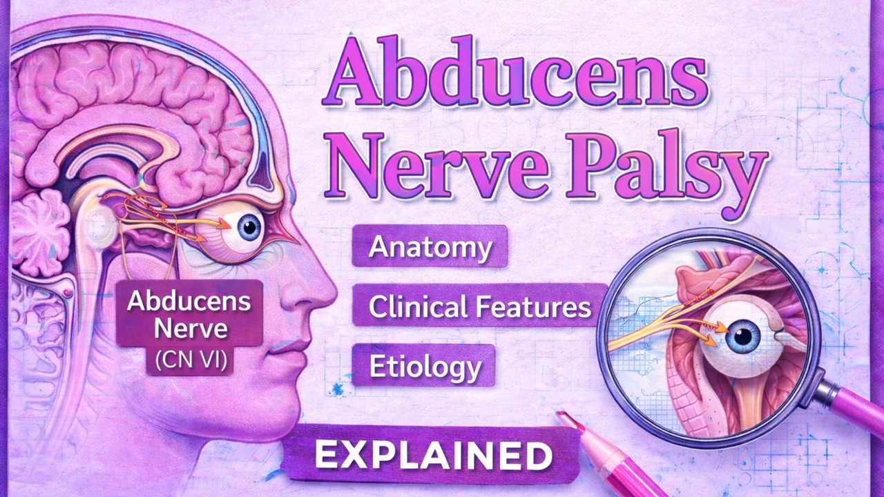 Abducens Nerve (CN VI) Palsy Explained | Anatomy, Course of the Nerve Clinical Features & Etiology