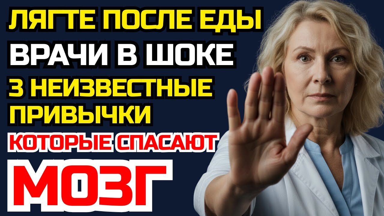 После еды ЛЕЖИТЕ! Врач раскрывает 3 способа СПАСТИ повреждённый мозг