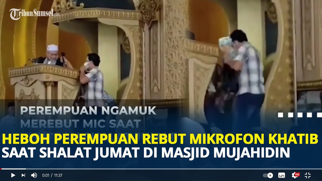 Heboh Perempuan Rebut Mikrofon Khatib Saat Shalat Jumat di Masjid Mujahidin Pontianak