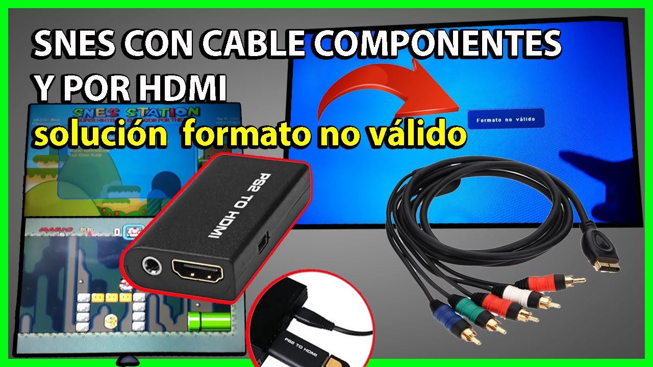 SNES se queda en pantalla azul o gris con CABLE COMPONENTES y HDMI | SOLUCIÓN(ps2)