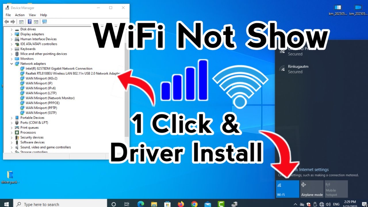 Windows wifi problem | wifi icon not showing windows 7 laptop | wifi not connected in windows 7/10
