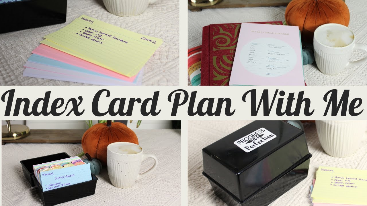 A Cozy Day Index Card Planning - October Plan With Me