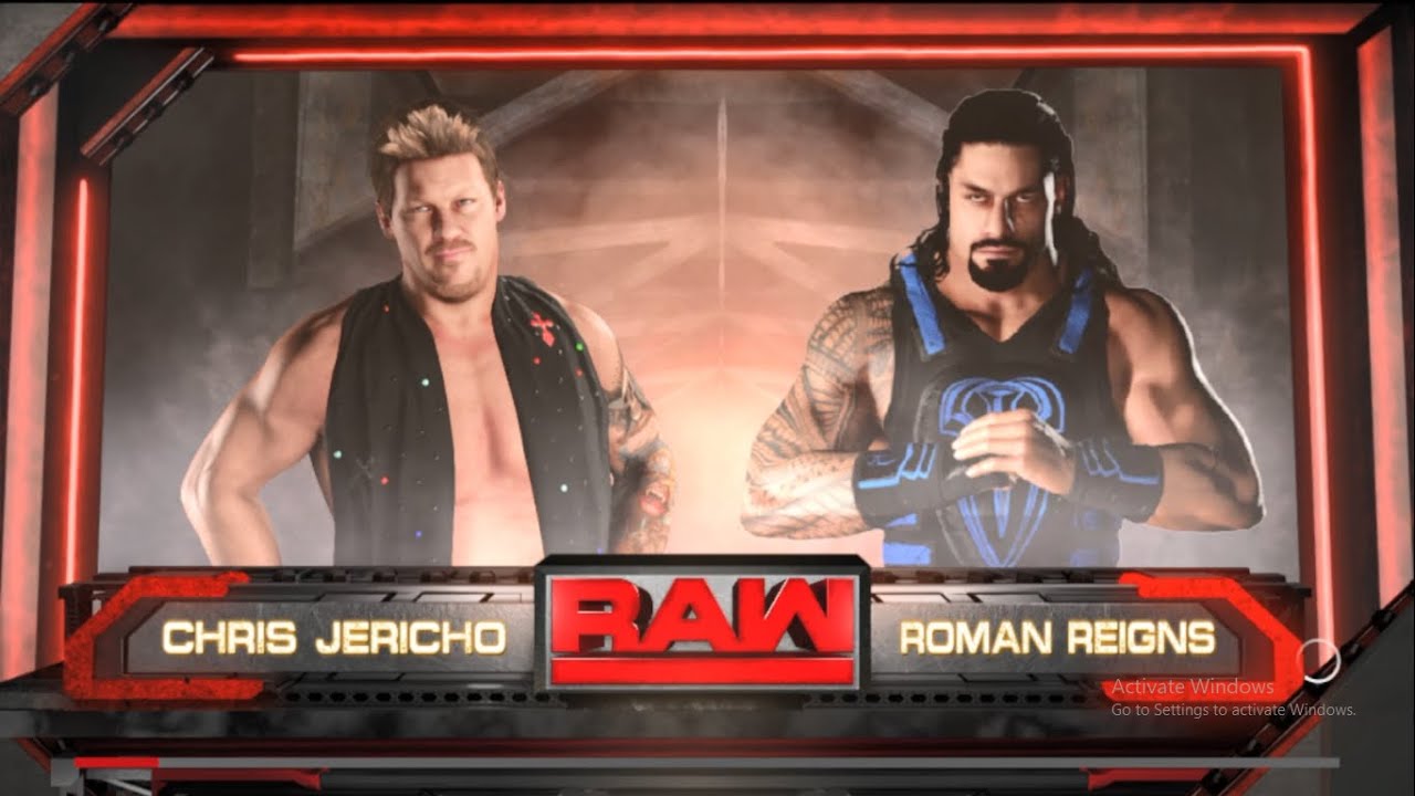 Roman Reigns Vs Chris Jericho 22 August 2016 Raw I WWE 2K18 PC Gameplay.