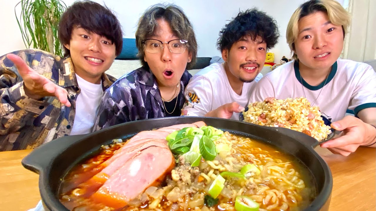 【飯テロ】ゆーとが引越すらしいから辛ラーメンと炒飯でお祝いしたwww
