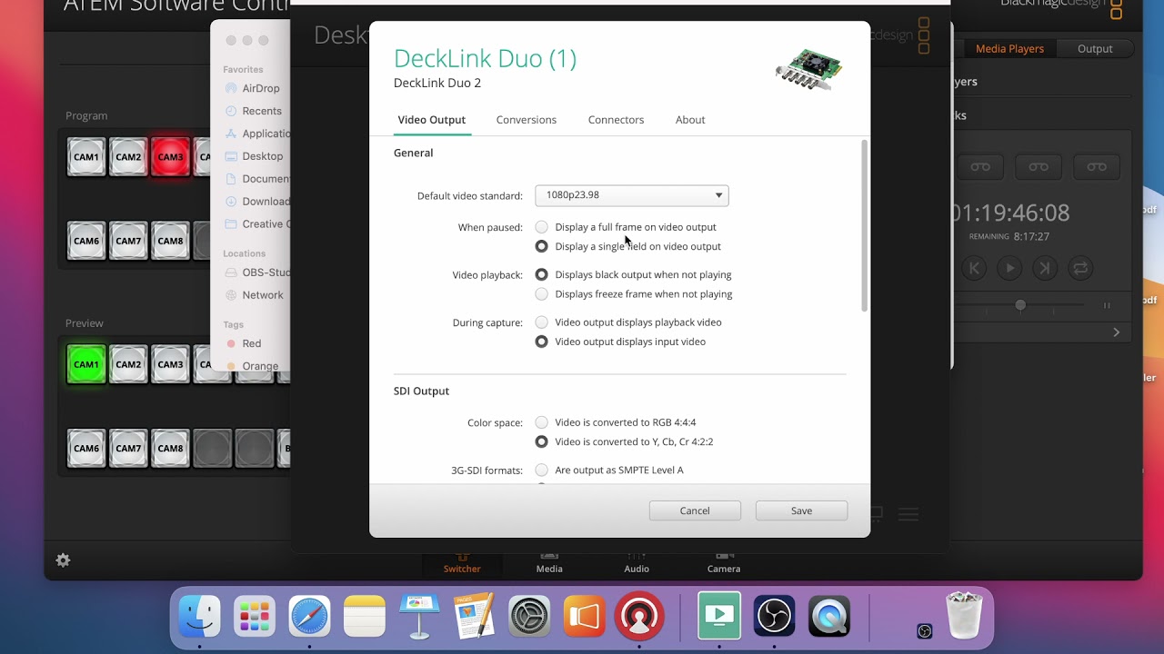 Decklink Duo 2 Alpha Channel Setup
