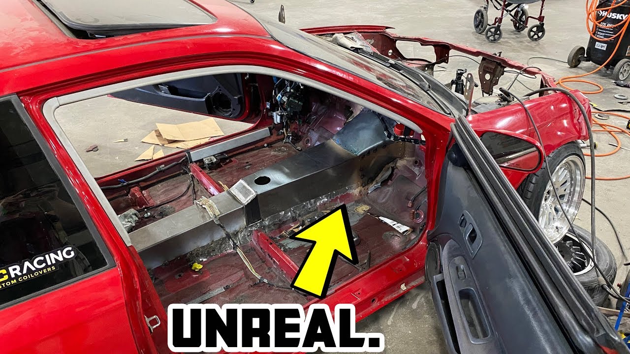 RWD CIVIC gets a COMPLETE transmission tunnel!