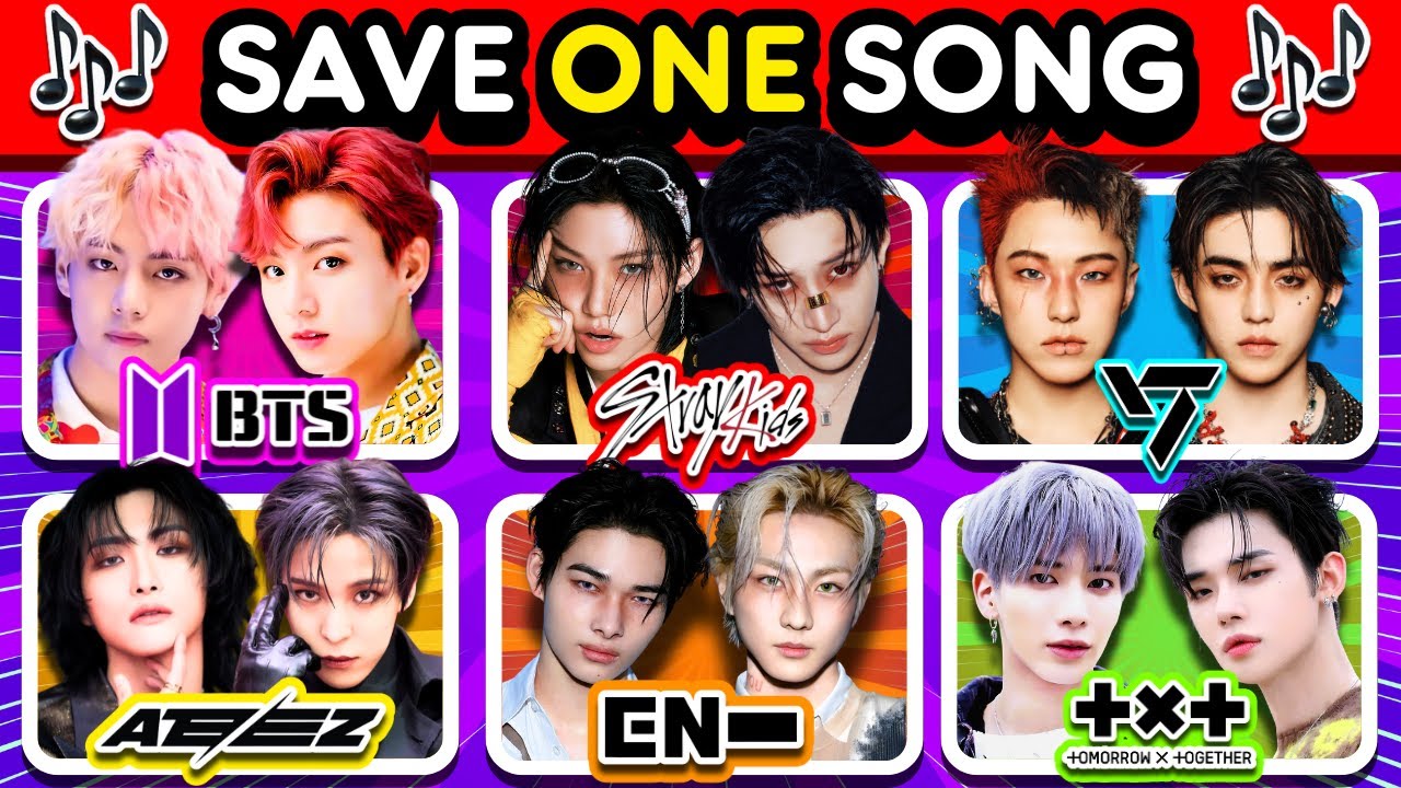 ✨ SAVE 1 KPOP SONG: BTS vs STRAY KIDS vs SEVENTEEN vs ATEEZ vs ENHYPEN vs TXT 🎶 | KPOP QUIZ 💖