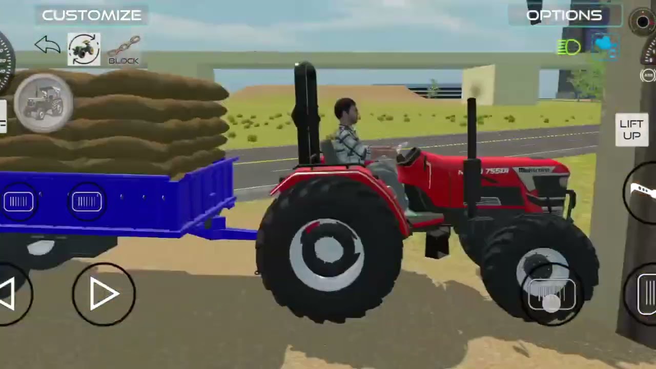 Jcb load tractor trolley bori in tractor 🚜 jcb #tractor #jcb 