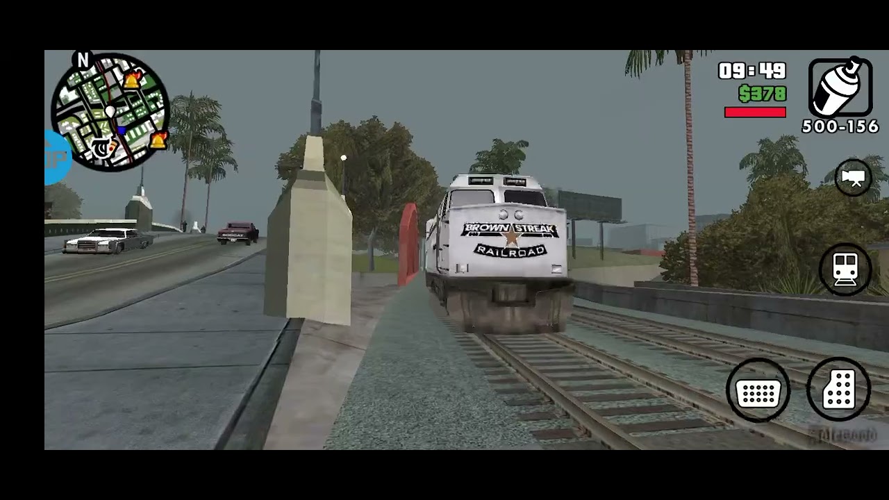 GTA San Andreas Android pasando de ciudad con tren gameplay 