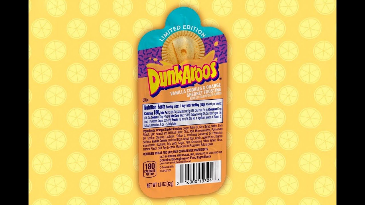 LIMITED EDITION Orange Sherbert Frosting Dunkaroos! A Snackin' With Ortega Little Gimmick! (098)