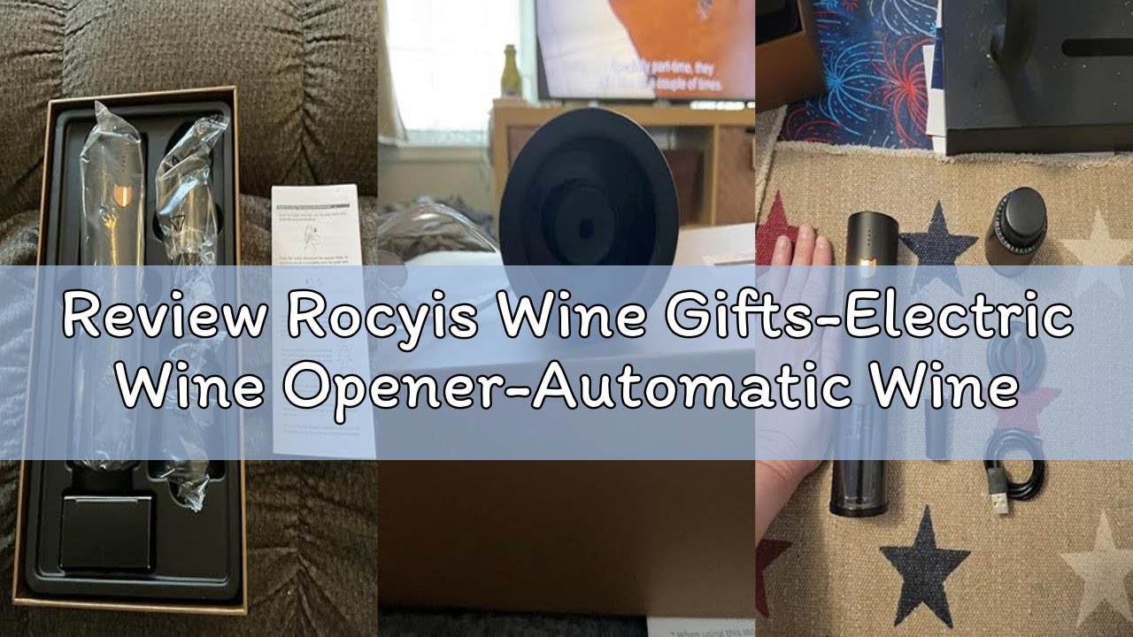 Review Rocyis Wine Gifts-Electric Wine Opener-Automatic Wine Opener Rechargeable-Cordless Electric C