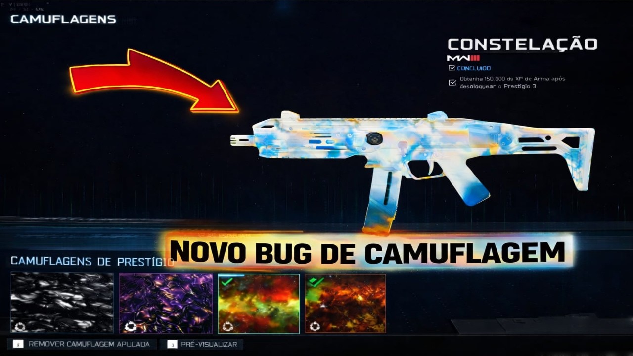 NOVO BUG de CAMUFLAGEM WARZONE COLOQUE em QUALQUER ARMA