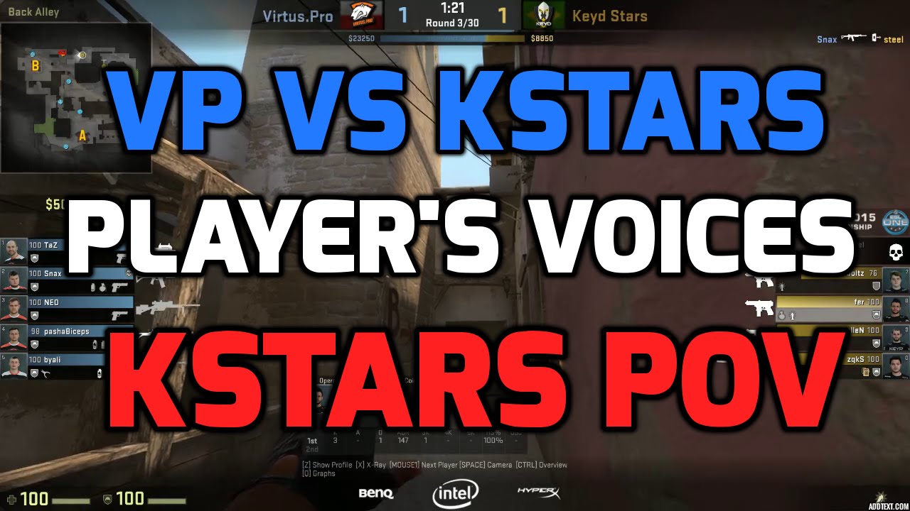 Katowice 2015 - Virtus.Pro vs Keyd Stars Mirage 1/4 finals players voices (kStars POV Portuguese)