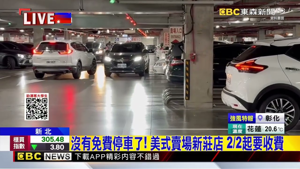最新》沒有免費停車了！ 美式賣場新莊店 2/2起要收費@newsebc