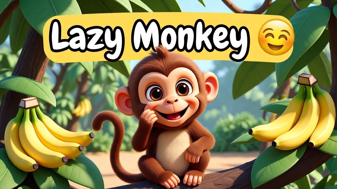 Lazy Monkey 🐒 | Learn Responsibility | Kids Moral Story