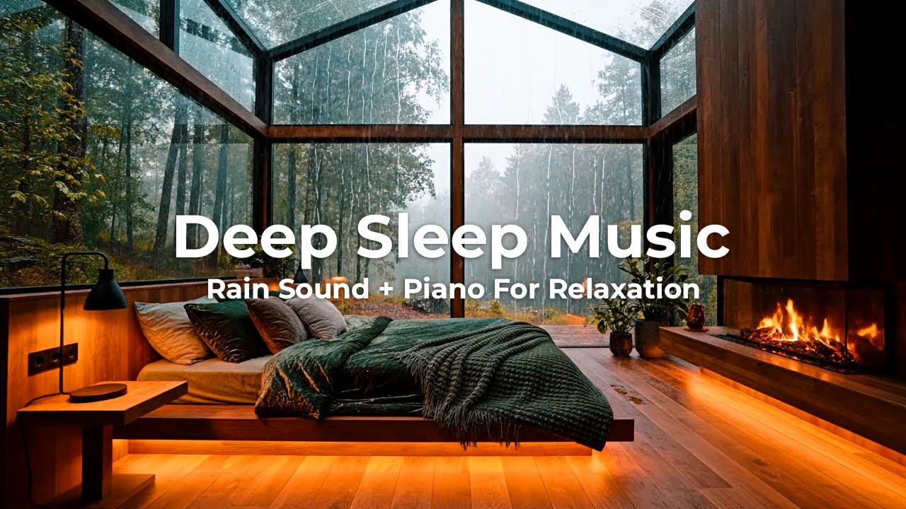 Instant Deep Sleep 🌧️ 30-Minute Rain Ambience with Soft Piano Healing